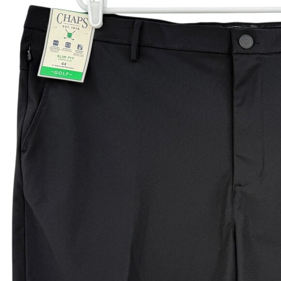 Chaps Golf Mens Slim Fit Black Onyx Stretch Shorts Size 44 Comfort Waistband NWT - Picture 3 of 11